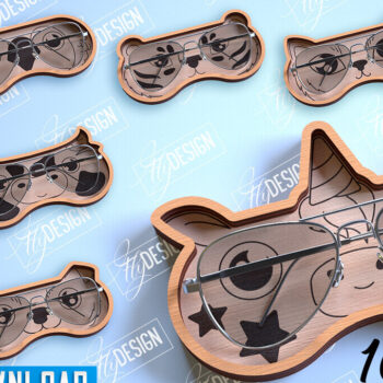 Intra απο ξύλο plywood 3mm-4mm πάχος - Πακέτο σχεδίασης θήκης γυαλιών Laser Cut Δίασταση 20x20 cm INTRAFABR-98990798 - Image 1