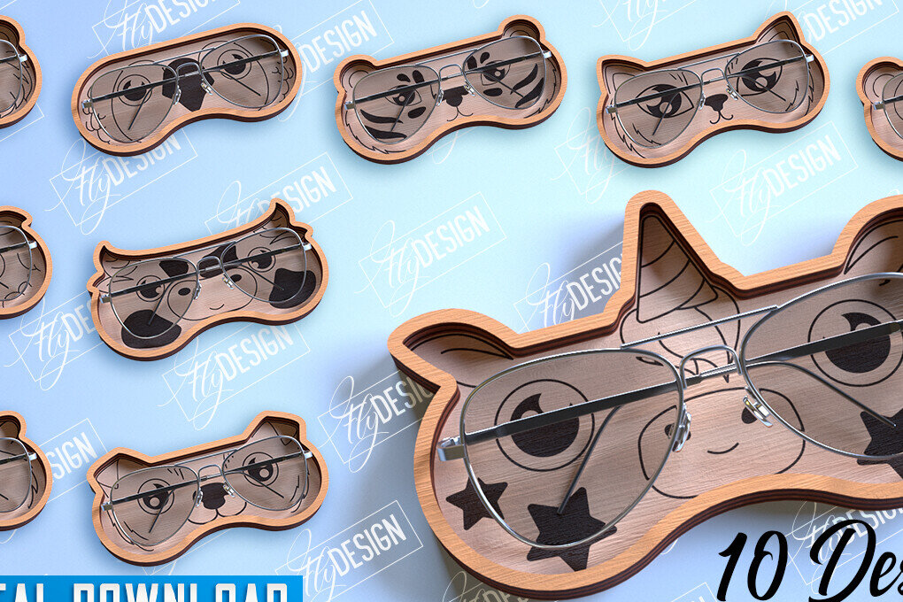 Intra απο ξύλο plywood 3mm-4mm πάχος - Πακέτο σχεδίασης θήκης γυαλιών Laser Cut Δίασταση 20x20 cm INTRAFABR-98990798