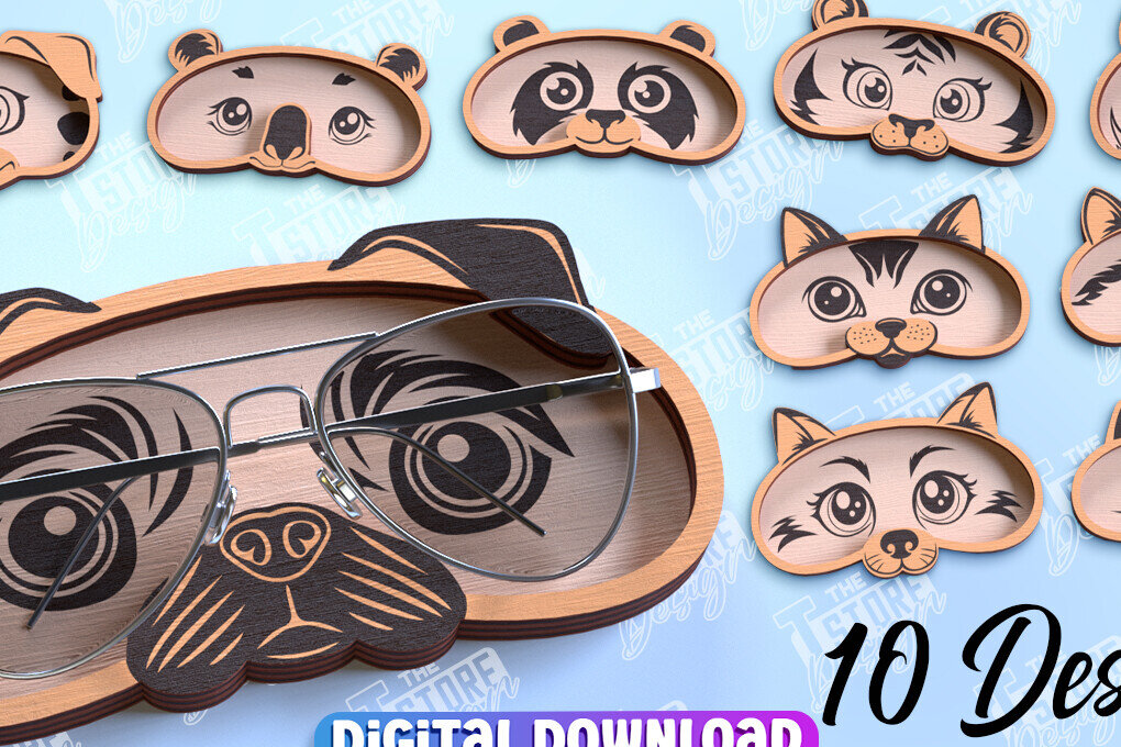 Intra απο ξύλο plywood 3mm-4mm πάχος - Πακέτο σχεδίασης θήκης γυαλιών Laser Cut Δίασταση 20x20 cm INTRAFABR-98919266