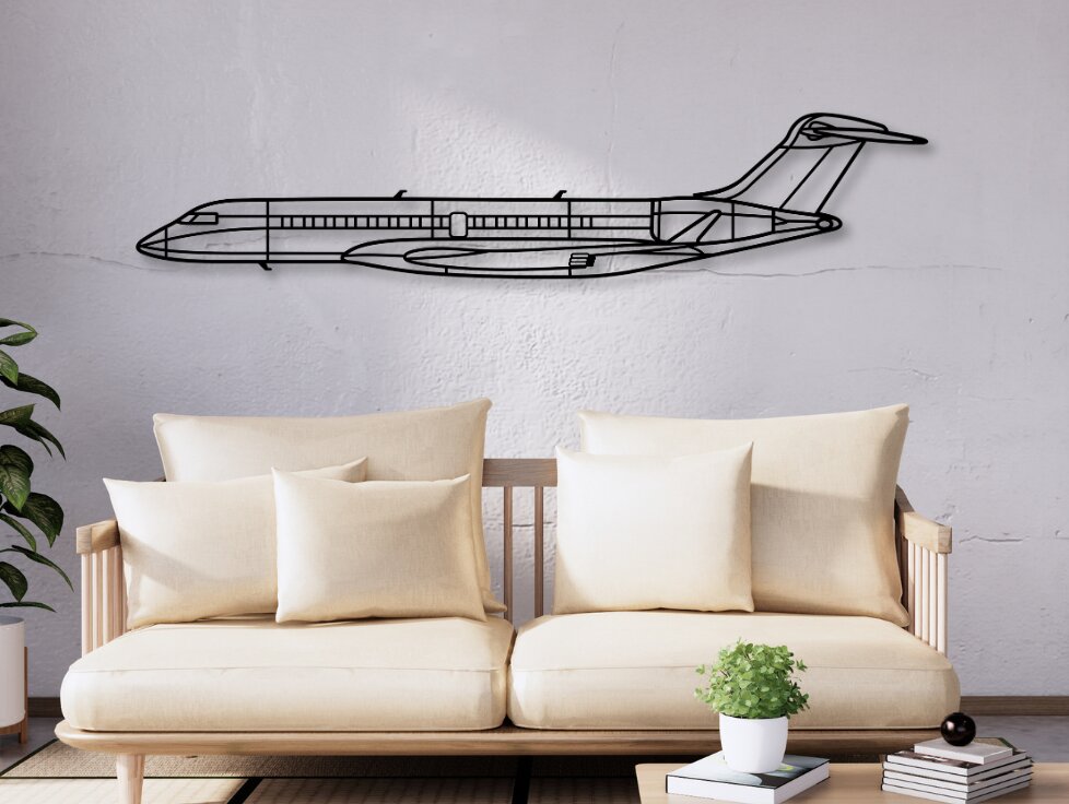 Intra απο ξύλο plywood 3mm-4mm πάχος - Global 7500 Laaser Airplane Silhouette Δίασταση 20x20 cm INTRAFABR-113464410