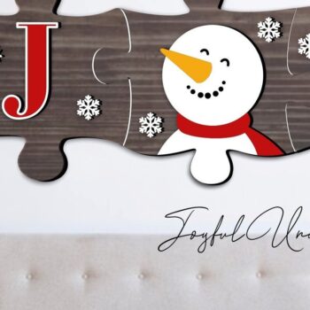 Intra απο ξύλο plywood 3mm-4mm πάχος - Χριστουγεννιάτικο παζλ τοίχου Glowforge  Δίασταση 18x45 cm INTRAFABR-38542164 - Image 1