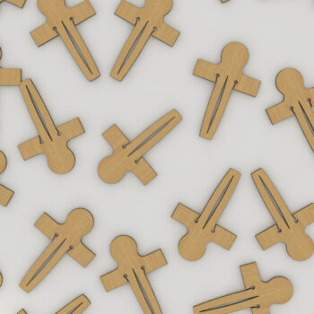 Intra απο ξύλο plywood 3mm-4mm πάχος - Καρφίτσα Glowforge / Καρφίτσα κηρήθρας Lightburn Δίασταση 30x20 cm INTRAFABR-60985770 - Image 2