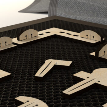 Intra απο ξύλο plywood 3mm-4mm πάχος - Glowforge Pins Pack - με λέιζερ Δίασταση 30x20 cm INTRAFABR-24953129 - Image 3