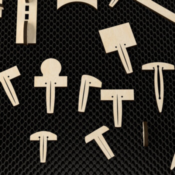 Intra απο ξύλο plywood 3mm-4mm πάχος - Glowforge Pins Pack - με λέιζερ Δίασταση 30x20 cm INTRAFABR-24953129 - Image 4