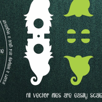 Intra απο ξύλο plywood 3mm-4mm πάχος - Gnome και Ladybug Lollipop Holder Δίασταση 30x20 cm INTRAFABR-10662321 - Image 1