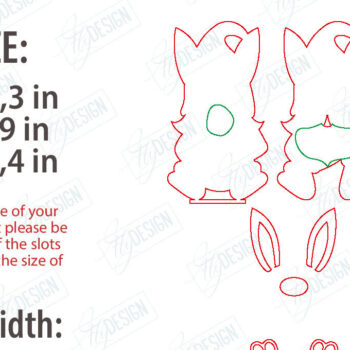 Intra απο ξύλο plywood 3mm-4mm πάχος - Πασχαλινό πακέτο Gnome Bunny | Λαγουδάκι του Πάσχα Δίασταση 15x15 cm INTRAFABR-118347024 - Image 2