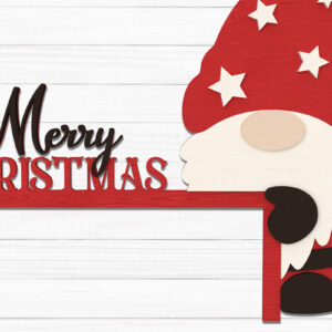 Intra απο ξύλο plywood 3mm-4mm πάχος - Χριστουγεννιάτικη γωνιά πόρτας Gnome -  Δίασταση 30x20 cm INTRAFABR-107755880