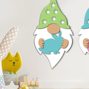 Intra απο ξύλο plywood 3mm-4mm πάχος - Πασχαλινό Gnome Laser Cut  Δίασταση 15x15 cm INTRAFABR-56160632