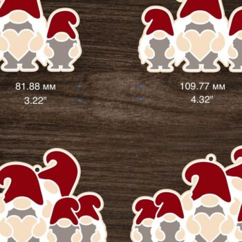 Intra απο ξύλο plywood 3mm-4mm πάχος - Οικογενειακό Χριστουγεννιάτικο Στολίδι Gnome  Δίασταση 6x6 cm INTRAFABR-82896001 - Image 7