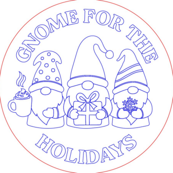 Intra απο ξύλο plywood 3mm-4mm πάχος - Gnome for the Holidays Δίασταση 4x4 cm INTRAFABR-122363067 - Image 1