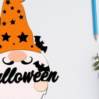 Intra απο ξύλο plywood 3mm-4mm πάχος - Πρότυπο αποκοπής Gnome Halloween Δίασταση 4x11 cm INTRAFABR-105073617 - Image 3