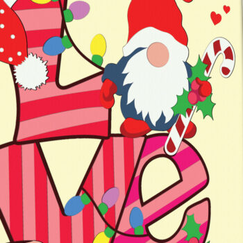 Intra απο ξύλο plywood 3mm-4mm πάχος - Gnome Happy Valentine Shadow Box Δίασταση 20x20 cm INTRAFABR-85470489 - Image 3