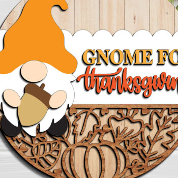 Intra απο ξύλο plywood 3mm-4mm πάχος - Gnome Hello Fall Door Δίασταση 20x20 cm INTRAFABR-110613788 - Image 3