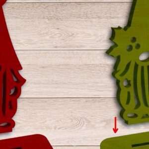 Intra απο ξύλο plywood 3mm-4mm πάχος - Δέσμη κοπής με λέιζερ Gnome, Χριστούγεννα Δίασταση 30x20 cm INTRAFABR-79793836