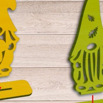 Intra απο ξύλο plywood 3mm-4mm πάχος -  κοπής με λέιζερ Gnome, Ημέρα των Ευχαριστιών Δίασταση 30x20 cm INTRAFABR-79319714 - Image 3