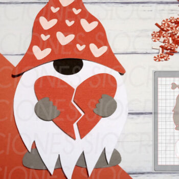 Intra απο ξύλο plywood 3mm-4mm πάχος - Gnome Love , Ημέρα του Αγίου Βαλεντίνου Δίασταση 20x20 cm INTRAFABR-53409025 - Image 2