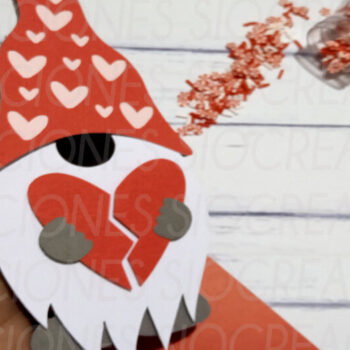 Intra απο ξύλο plywood 3mm-4mm πάχος - Gnome Love , Ημέρα του Αγίου Βαλεντίνου Δίασταση 20x20 cm INTRAFABR-53409025 - Image 3