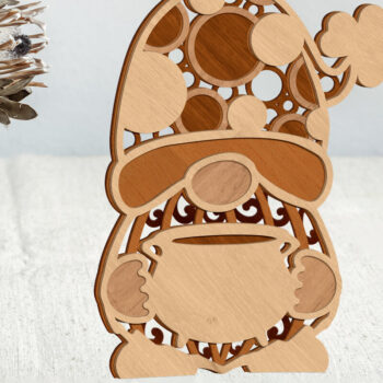 Intra απο ξύλο plywood 3mm-4mm πάχος - Ημέρα του Gnome Patrick, διακοσμητικό πρότυπο Δίασταση 34x7 cm INTRAFABR-100956695 - Image 1