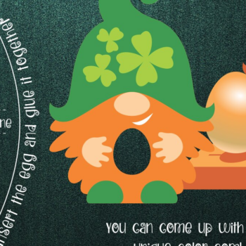 Intra απο ξύλο plywood 3mm-4mm πάχος - Gnome-St. Πρότυπο Patrick's Egg Holder Δίασταση 15x15 cm INTRAFABR-24431789 - Image 1