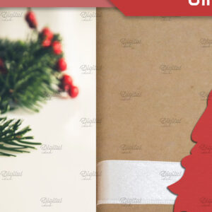 Intra απο ξύλο plywood 3mm-4mm πάχος - Gnome . Ετικέτα δώρου XMas Ribbon Δίασταση 15x15 cm INTRAFABR-83086938