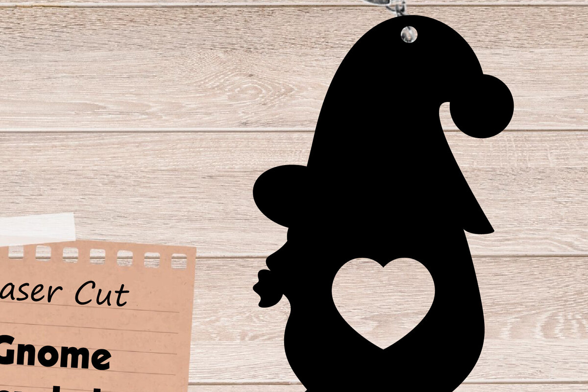 Intra απο ξύλο plywood 3mm-4mm πάχος -  με λέιζερ μπρελόκ Gnomes, Love Δίασταση 4x4 cm INTRAFABR-114875005