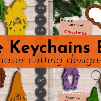 Intra απο ξύλο plywood 3mm-4mm πάχος - Μπρελόκ Gnomes με λέιζερ, Φθινόπωρο Δίασταση 4x4 cm INTRAFABR-82039541 - Image 1