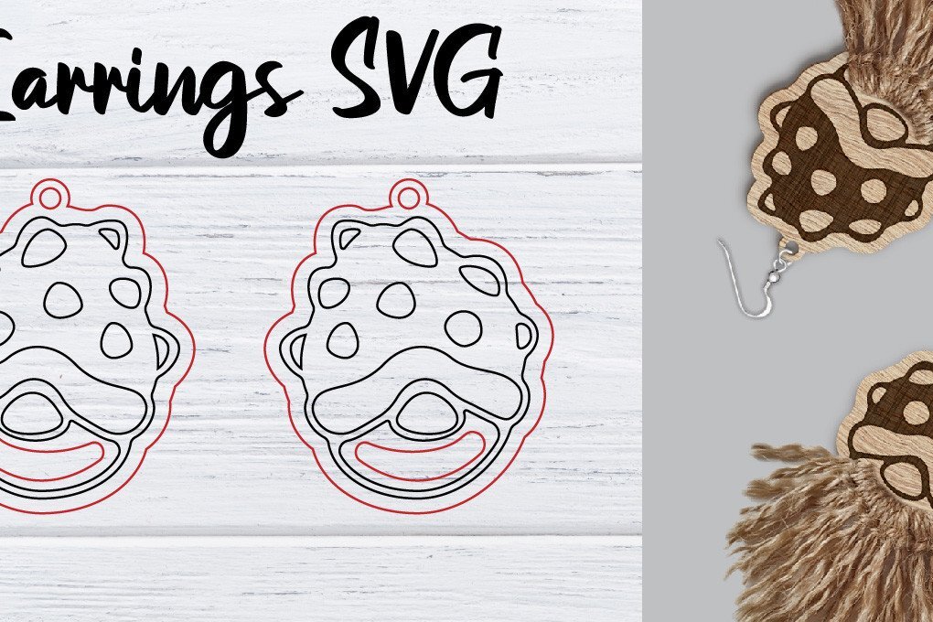 Intra απο ξύλο plywood 3mm-4mm πάχος - Σκουλαρίκια Gnomes Macrame  | Μακραμέ Δίασταση 3x3 cm INTRAFABR-36056231