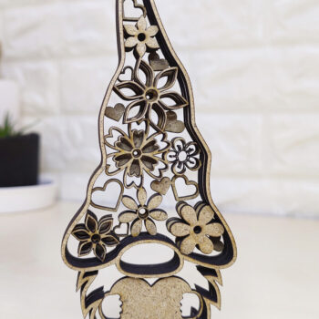 Intra απο ξύλο plywood 3mm-4mm πάχος -  με λέιζερ πολλαπλών επιπέδων GNOMES Δίασταση 3x8 cm INTRAFABR-11873352 - Image 2