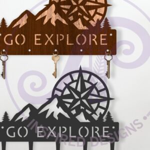 Intra απο ξύλο plywood 3mm-4mm πάχος - Πηγαίνετε στο Explore Mountains Key Holders Δίασταση 30x20 cm INTRAFABR-123743254