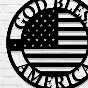Intra απο ξύλο plywood 3mm-4mm πάχος - Ο Θεός να ευλογεί την Αμερική, πινακίδα αμερικανικής σημαίας Δίασταση 3600x3600 cm INTRAFABR-99390348