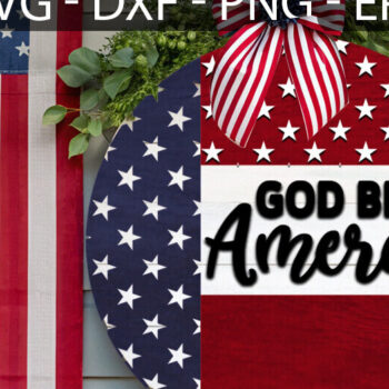 Intra απο ξύλο plywood 3mm-4mm πάχος - God Bless America Door Δίασταση 30x20 cm INTRAFABR-117243566 - Image 1