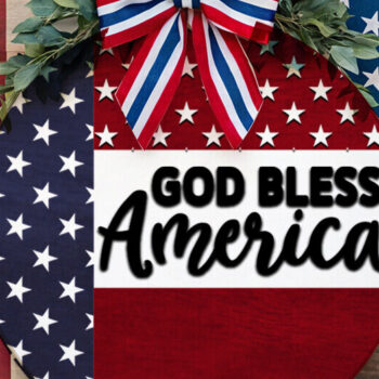 Intra απο ξύλο plywood 3mm-4mm πάχος - God Bless America Door Δίασταση 30x20 cm INTRAFABR-117243566 - Image 3