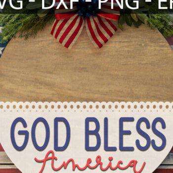 Intra απο ξύλο plywood 3mm-4mm πάχος - God Bless America Door Δίασταση 30x20 cm INTRAFABR-117243513 - Image 4