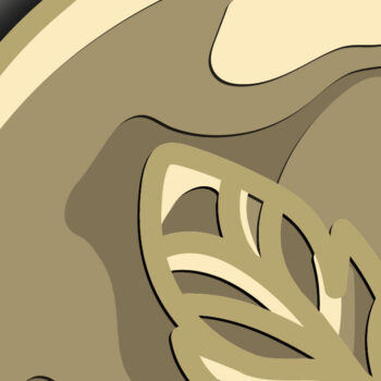 Intra απο ξύλο plywood 3mm-4mm πάχος - Golden Apple Multilayer /3D Layered Δίασταση 30x20 cm INTRAFABR-64464382 - Image 4