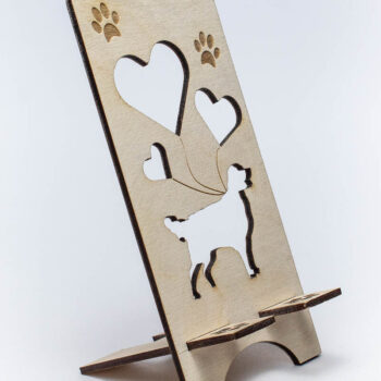 Intra απο ξύλο plywood 3mm-4mm πάχος - Τηλεφωνική βάση Golden Retriever Δίασταση 20x20 cm INTRAFABR-66015817 - Image 1