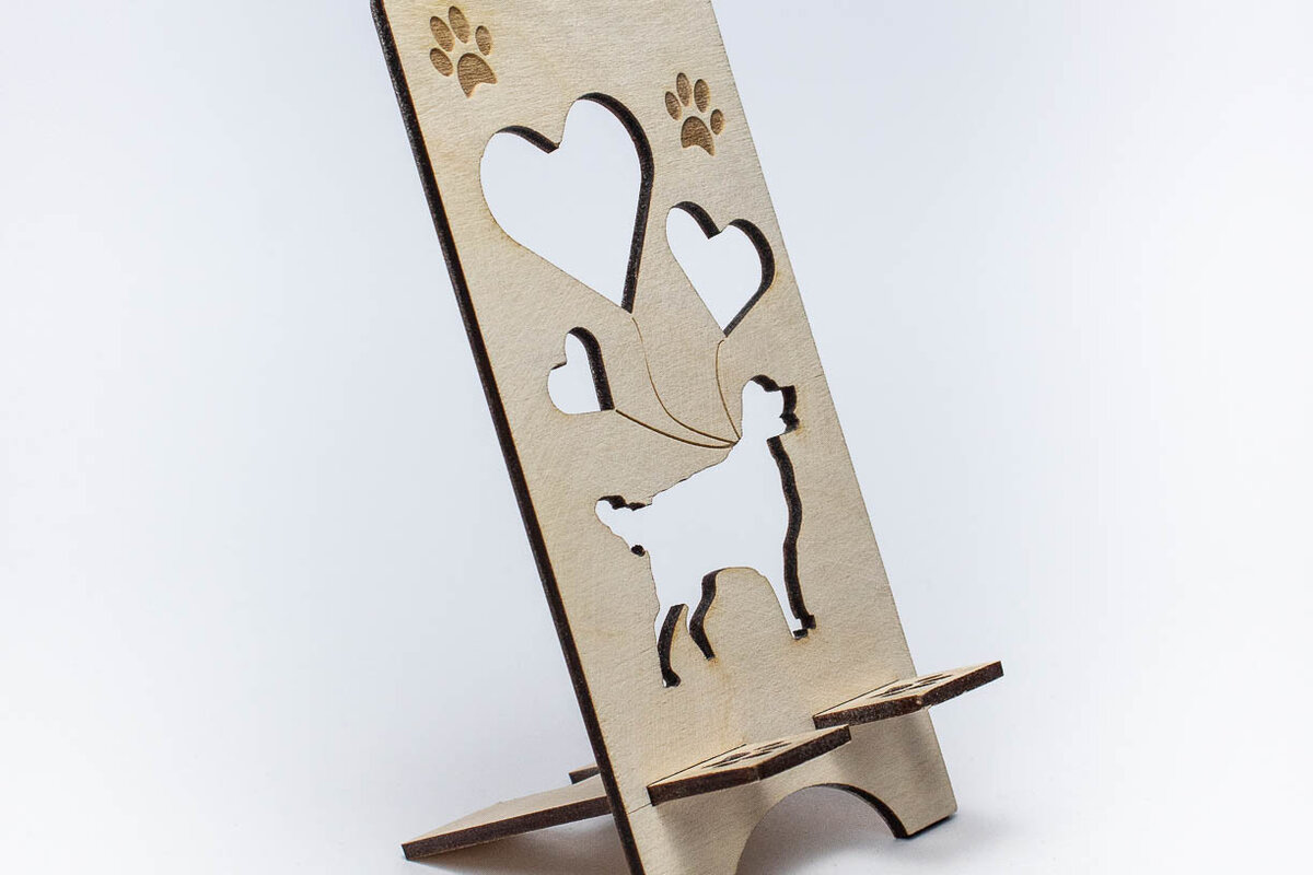 Intra απο ξύλο plywood 3mm-4mm πάχος - Τηλεφωνική βάση Golden Retriever Δίασταση 20x20 cm INTRAFABR-66015817