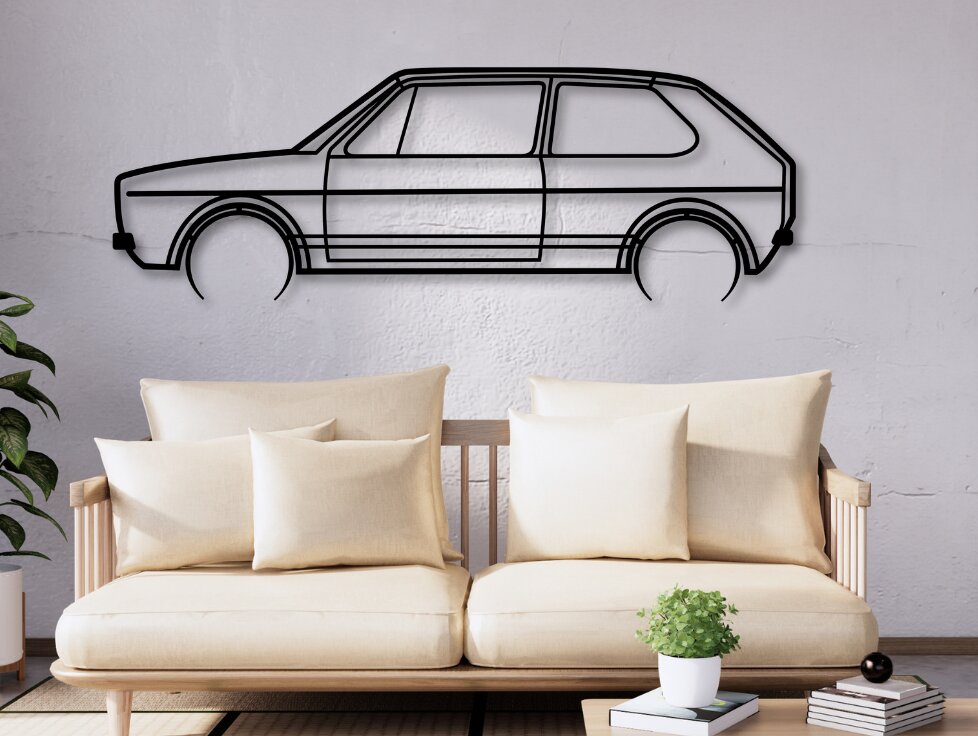 Intra απο ξύλο plywood 3mm-4mm πάχος - Golf Laser Cut Car Silhouette Car Dxf Δίασταση 20x20 cm INTRAFABR-113464030