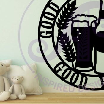 Intra απο ξύλο plywood 3mm-4mm πάχος - Καλοί άνθρωποι πίνουν καλή μπύρα Τέχνη τοίχου Δίασταση 40x50 cm INTRAFABR-113411489 - Image 3