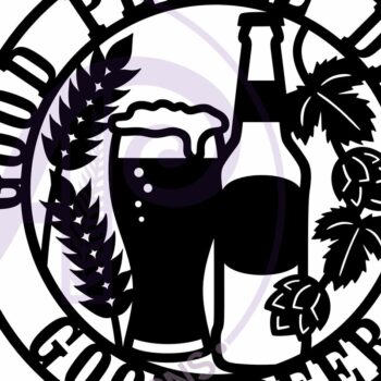 Intra απο ξύλο plywood 3mm-4mm πάχος - Καλοί άνθρωποι πίνουν καλή μπύρα Τέχνη τοίχου Δίασταση 40x50 cm INTRAFABR-113411489 - Image 4