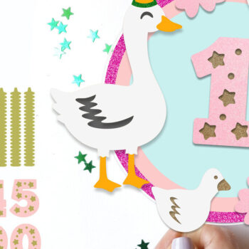 Intra απο ξύλο plywood 3mm-4mm πάχος - Goose Cake Topper 3D Δίασταση 20x20 cm INTRAFABR-120231920 - Image 1