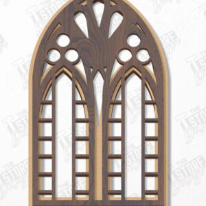 Intra απο ξύλο plywood 3mm-4mm πάχος - Γοτθικό πλαίσιο παραθύρου | Γοτθικό στυλ | CNC Δίασταση 20x25 cm INTRAFABR-113772725