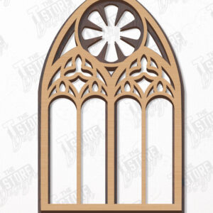 Intra απο ξύλο plywood 3mm-4mm πάχος - Γοτθικό πλαίσιο παραθύρου | Γοτθικό στυλ | CNC Δίασταση 20x25 cm INTRAFABR-113772664