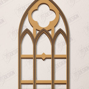 Intra απο ξύλο plywood 3mm-4mm πάχος - Γοτθικό Παράθυρο |Γοτθικό Στυλ|Πλαίσιο παραθύρου Δίασταση 20x25 cm INTRAFABR-112899590