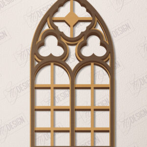 Intra απο ξύλο plywood 3mm-4mm πάχος - Γοτθικό Παράθυρο |Γοτθικό Στυλ|Πλαίσιο παραθύρου Δίασταση 20x25 cm INTRAFABR-112899661