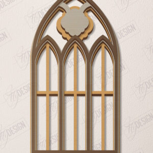 Intra απο ξύλο plywood 3mm-4mm πάχος - Γοτθικό Παράθυρο |Γοτθικό Στυλ|Πλαίσιο παραθύρου Δίασταση 20x25 cm INTRAFABR-112899693