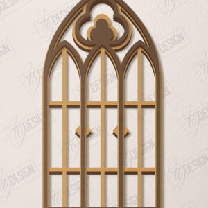 Intra απο ξύλο plywood 3mm-4mm πάχος - Γοτθικό Παράθυρο |Γοτθικό Στυλ|Πλαίσιο παραθύρου Δίασταση 20x25 cm INTRAFABR-112899727