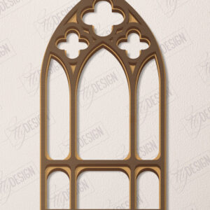 Intra απο ξύλο plywood 3mm-4mm πάχος - Γοτθικό Παράθυρο |Γοτθικό Στυλ|Πλαίσιο παραθύρου Δίασταση 20x25 cm INTRAFABR-112899547