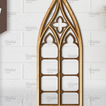 Intra απο ξύλο plywood 3mm-4mm πάχος - Πακέτο Gothic Window . Τρισδιάστατη  Δίασταση 30x20 cm INTRAFABR-87202665 - Image 2