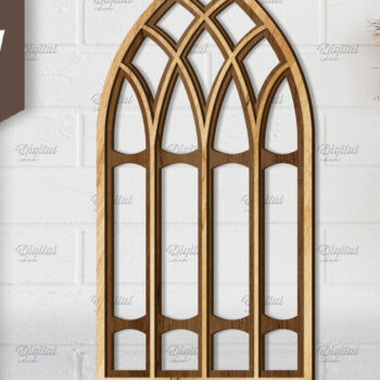 Intra απο ξύλο plywood 3mm-4mm πάχος - Πακέτο Gothic Window . Τρισδιάστατη  Δίασταση 30x20 cm INTRAFABR-87202665 - Image 4