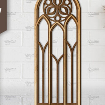 Intra απο ξύλο plywood 3mm-4mm πάχος - Πακέτο Gothic Window . Τρισδιάστατη  Δίασταση 30x20 cm INTRAFABR-87202665 - Image 5